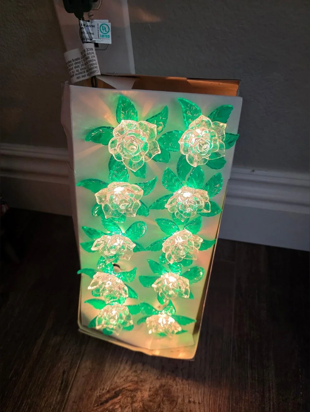 Vintage Kurt Adler Rose 10-light indoor novelty sets